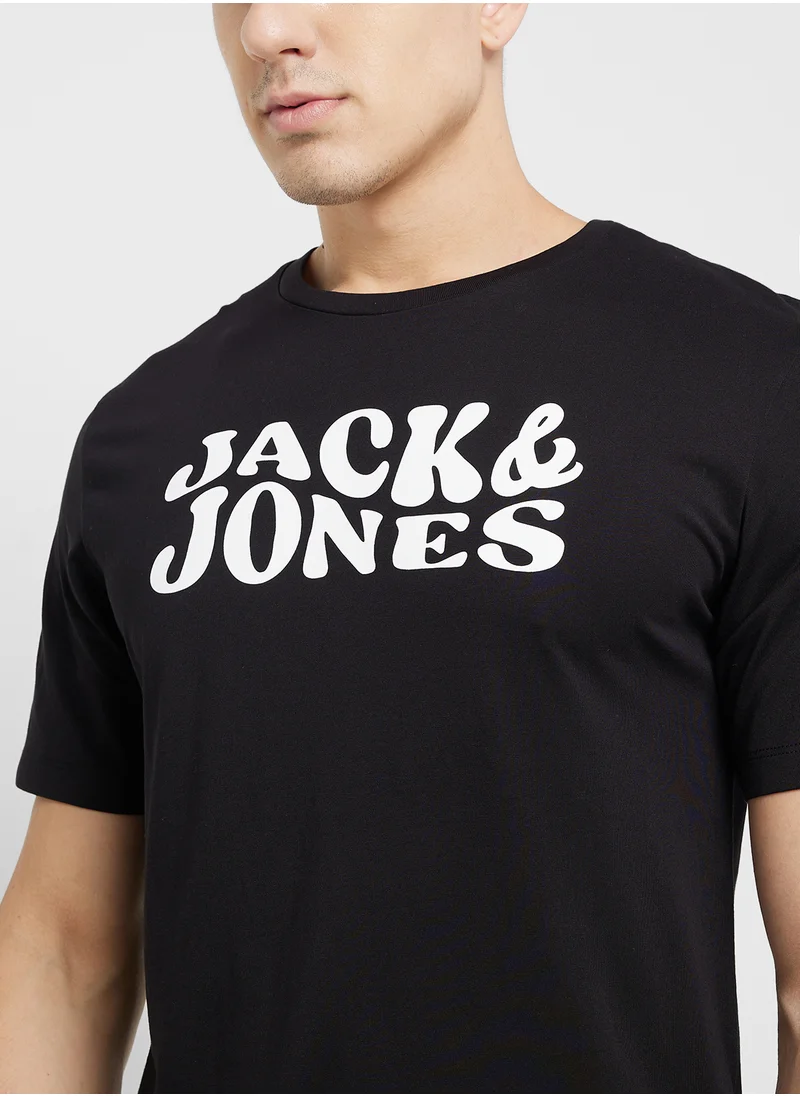 جاك اند جونز Graphic Crew Neck T-Shirt