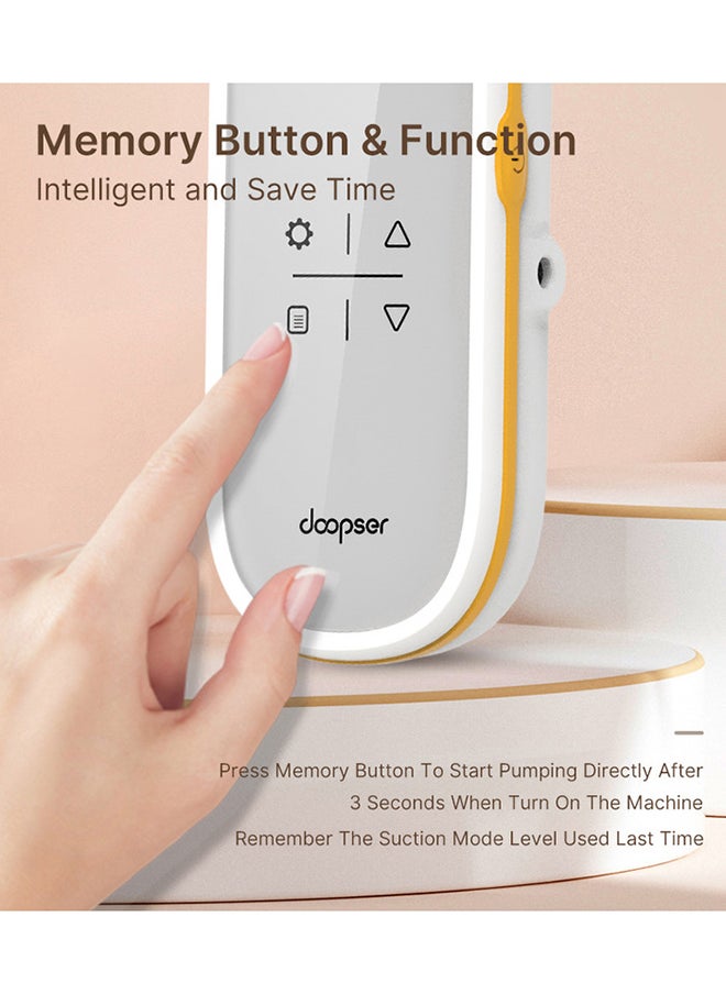 Doopser - Electric Wearable Breast Pump, Hands Free, Mini Pump Machine, Double Milk Collection, Low Noise, USB Rechargeable, Memory Function, 3 modes and 9 levels, 240 ml each - Image 1
