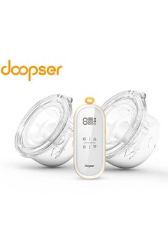 Doopser Electric Wearable Breast Pump, Hands Free, Mini Pump Machine, Double Milk Collection, Low Noise, USB Rechargeable, Memory Function, 3 modes and 9 levels, 240 ml each  - Image 1