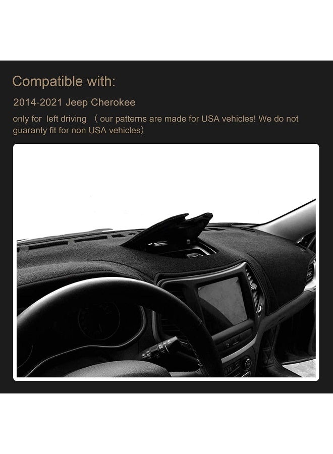 SPEEDWOW Dashboard Dash Board Cover Mat Carpet Compatible with 2014-2021 Jeep Cherokee - Image 4