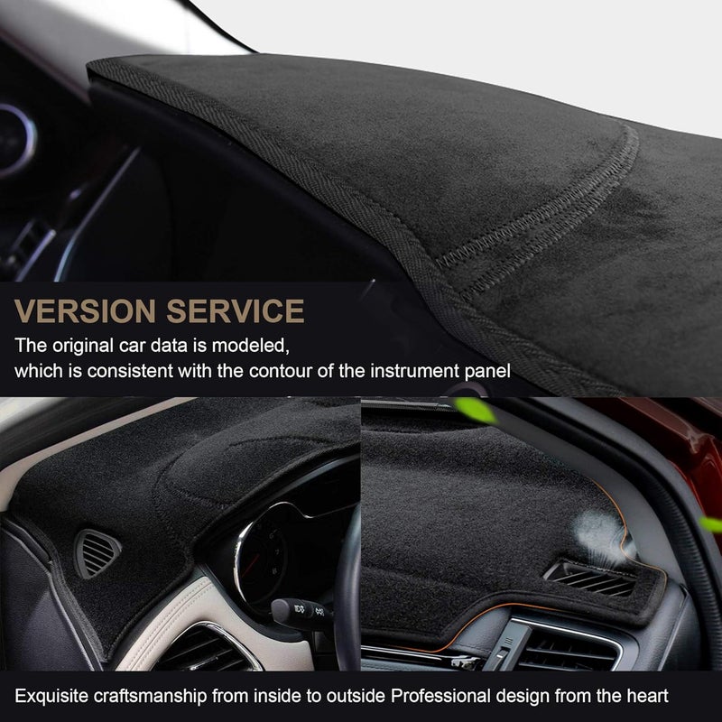 SPEEDWOW Dashboard Dash Board Cover Mat Carpet Compatible with 2014-2021 Jeep Cherokee - Image 2