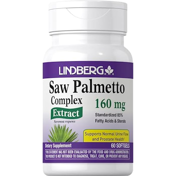 Lindberg Saw Palmetto Extract | 160 mg | 60 Softgels | for Men and Women | Standardized Supplement | Non-GMO and Gluten Free - Image 1