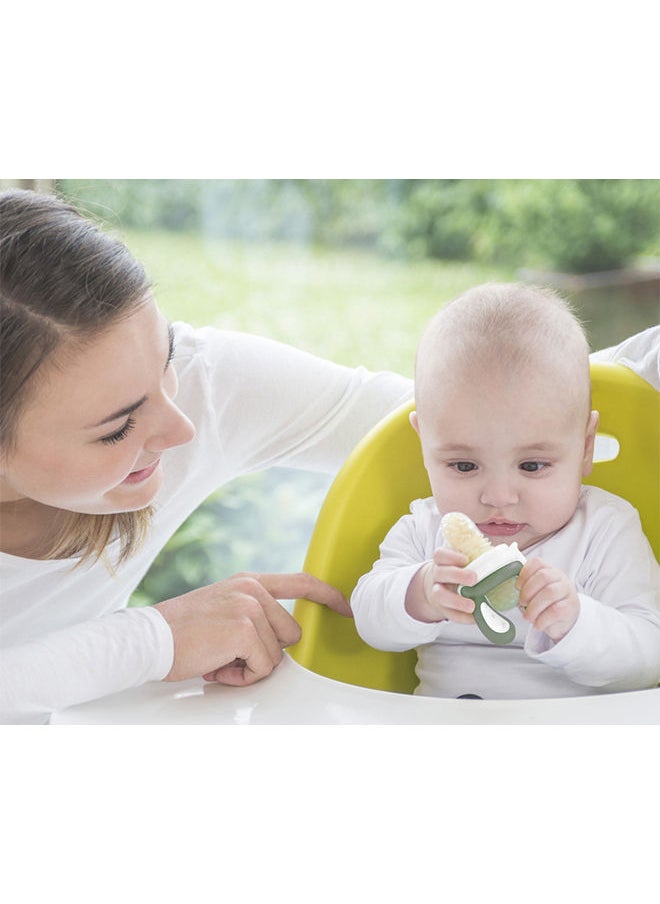 kidsme - وعاء طعام سيليكون ماكس للرضع من سن 4 أشهر فما فوق مقاس M - كهرماني - Image 1