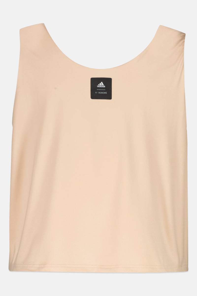 Adidas Women Plus Size Sleeveless Training Tank Top, Tan - Image 3