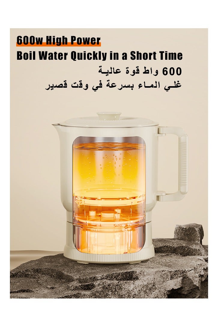 Kawu Foldable Travel Electric Kettle Small Water Boiler, 800ml Portable Tea Kettle Mini Crock Pot Electric Teapot with Auto Shut Off for Travel, Camping, RV, Home (316 Stainless Steel Liner) - Image 3