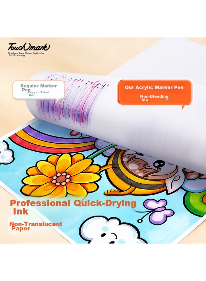 Touch Mark Acrylic Markers, 24 Colors, Water-based Paint Pens, Watercolor Pens, No-press, Waterproof, Quick-drying, Graffiti, Diy Acrylic Paint, Painting Brushes, Student And Children's Gift - Image 4