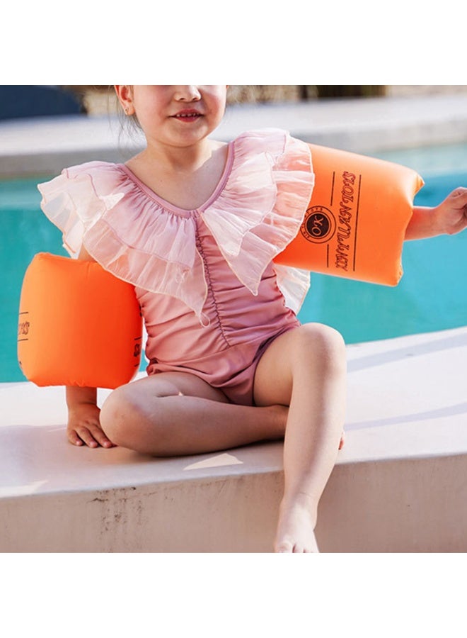 6 Pieces PVC Swimming Arm Float Rings,Arm Floaties Inflatable Float Swim Arm Bands Water Floater Sleeves for Swimming  - Image 5