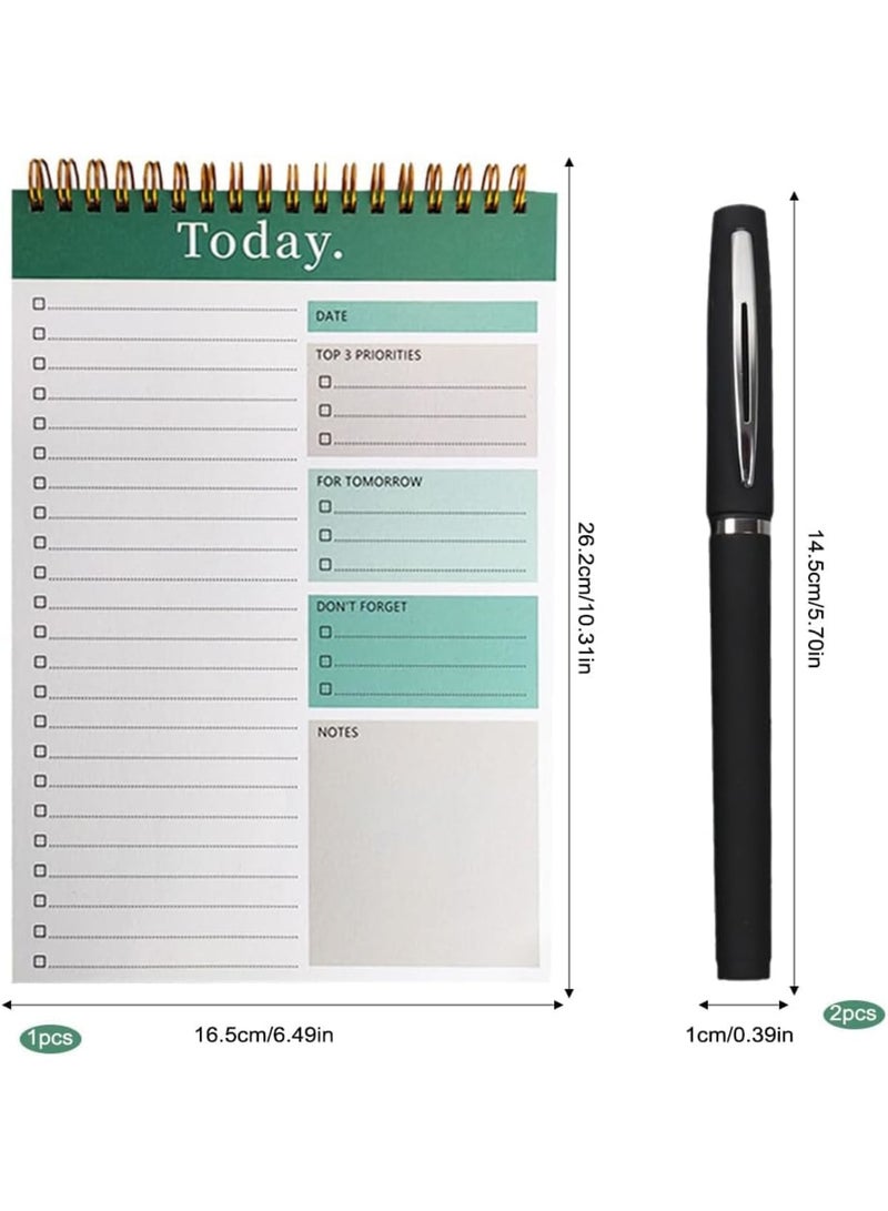 SYOSI To Do List Notepad, 52-Page Undated Daily Planner with Pen, B5 Checklist Notebook for Work and Personal Productivity Task Organizer Notes for Home Office Students and Professionals - Image 2