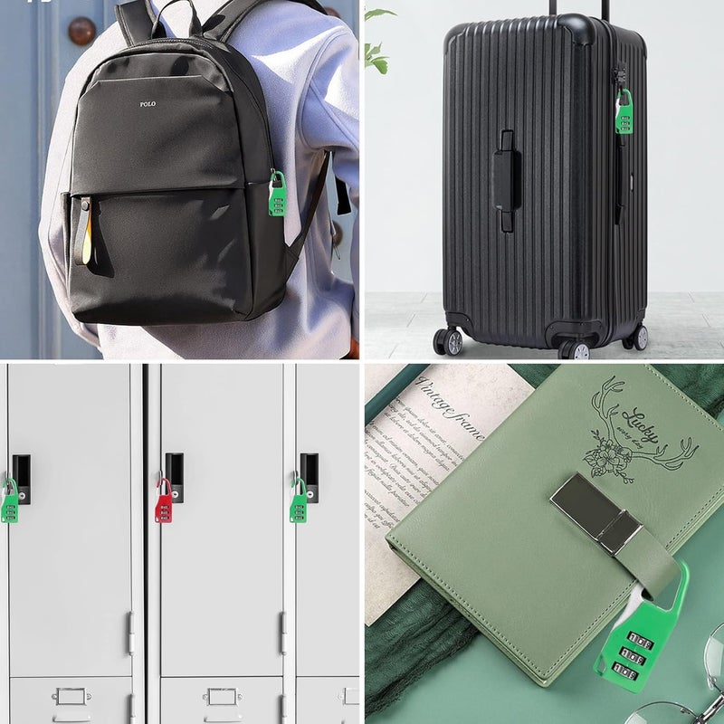 Set of 5 Mini Digital Security Lock 3 Digit High Protection for Travel Luggage Laptop Lockers Light Durable Keyless Compact Design Corrosion Resistant Easy to Use Perfect for Commuting Travel - Image 3