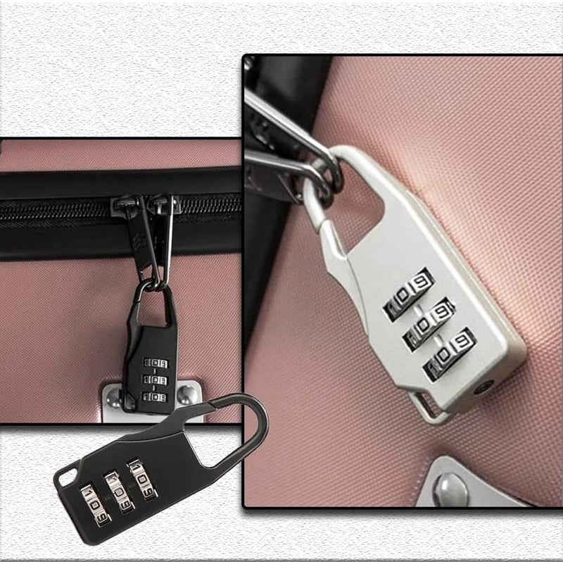Set of 5 Mini Digital Security Lock 3 Digit High Protection for Travel Luggage Laptop Lockers Light Durable Keyless Compact Design Corrosion Resistant Easy to Use Perfect for Commuting Travel - Image 2