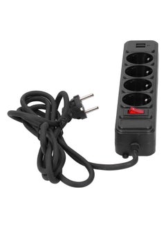 Power Strip 4 Outlets 2 USB Charging Port Overload Protection Power Socket 10A