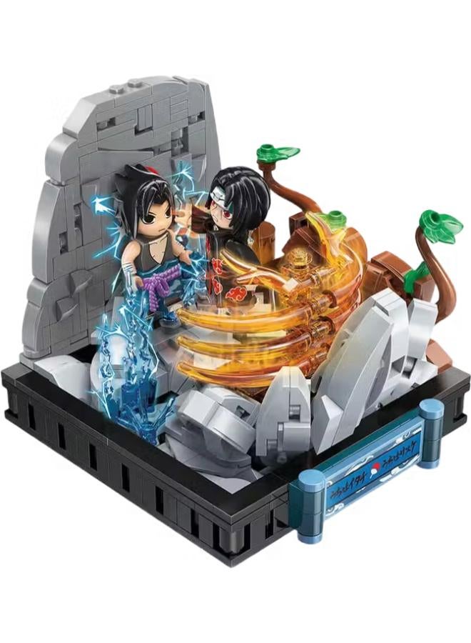 Qman Keeppley Naruto Battle Between Uchiha Brothers Building Blocks