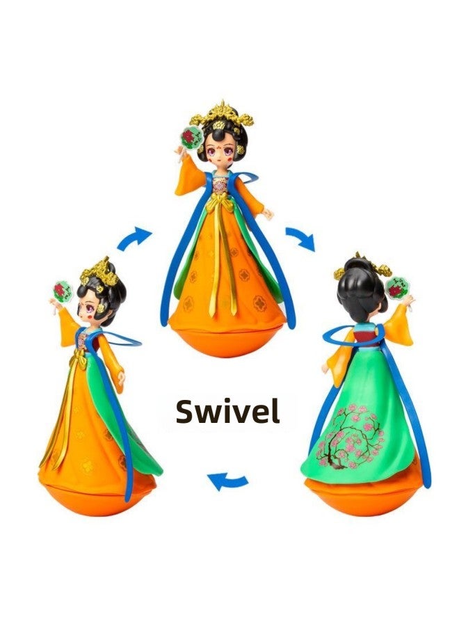 Datang Tumbler Little Sister Creative Xi'an Tourism Creative Doll Doll Toy Ornaments Gift-Color:Small Poetry White Juyi Blue - Image 5