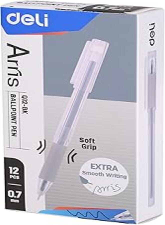 Deli eq12-bk ballpoint pen, 0.7 mm - black