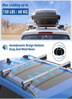 Generic Universal Roof Rack Cross Bars, Aluminium Cross Bars for All Cars/Suv/Van/Sedan. Set of 2  - Image 2