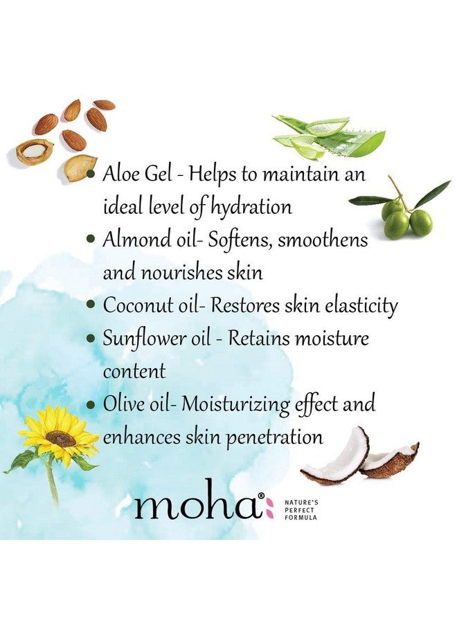Moha: moha: Moisturizing Lotion for extra Dry Skin Deep Moisture For Face & Body With Benefit of Aloe Gel, Almond, Coconut & Olive Oil - 100ml (Pack of 1) - Image 4