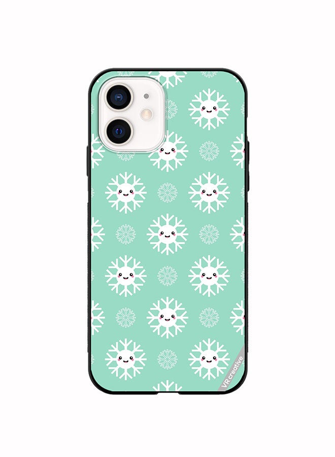 VR CREATIVE Protective Case Cover For Apple iPhone 11 Cute And Happy Snowflakes Characters Design Multicolour - Image 1