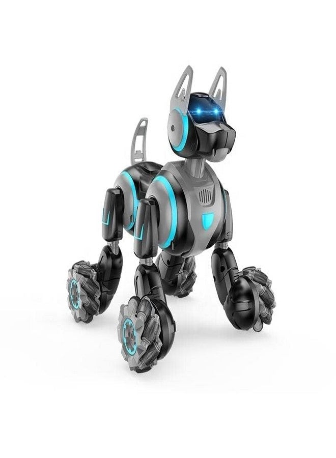 Brighterbee Stunt Robot Dog The Radio-Controlled Robot Dog Toy, Stunt Dog Toy 2.4G Intelligent RC Remote Control Stunt Robot Dog Toy with Inductive Function Light Sounds Robot Dog USB Chargeble - Image 2