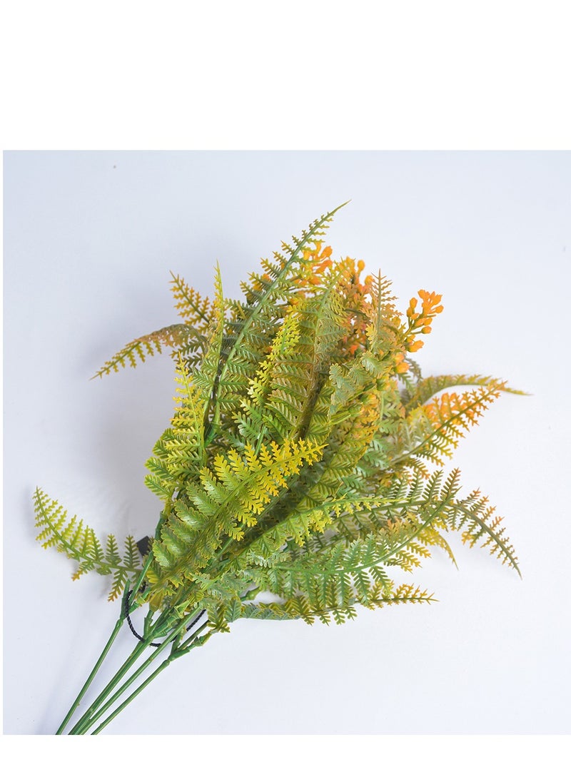 Point - artificial flower branch Green and orange - Image 1