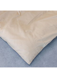 DANUBE HOME Bliss 3 - Pieces Cotton Super King Fitted Set - Beige - 200x200 cm + 35 cm 50x75 cm | 100% Cotton - 144 Thread Count Quilt Cover Comfortable Bedding Cover For Bedroom  - Image 1