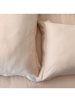 DANUBE HOME Bliss 3 - Pieces Cotton Super King Fitted Set - Beige - 200x200 cm + 35 cm 50x75 cm | 100% Cotton - 144 Thread Count Quilt Cover Comfortable Bedding Cover For Bedroom  - Image 2