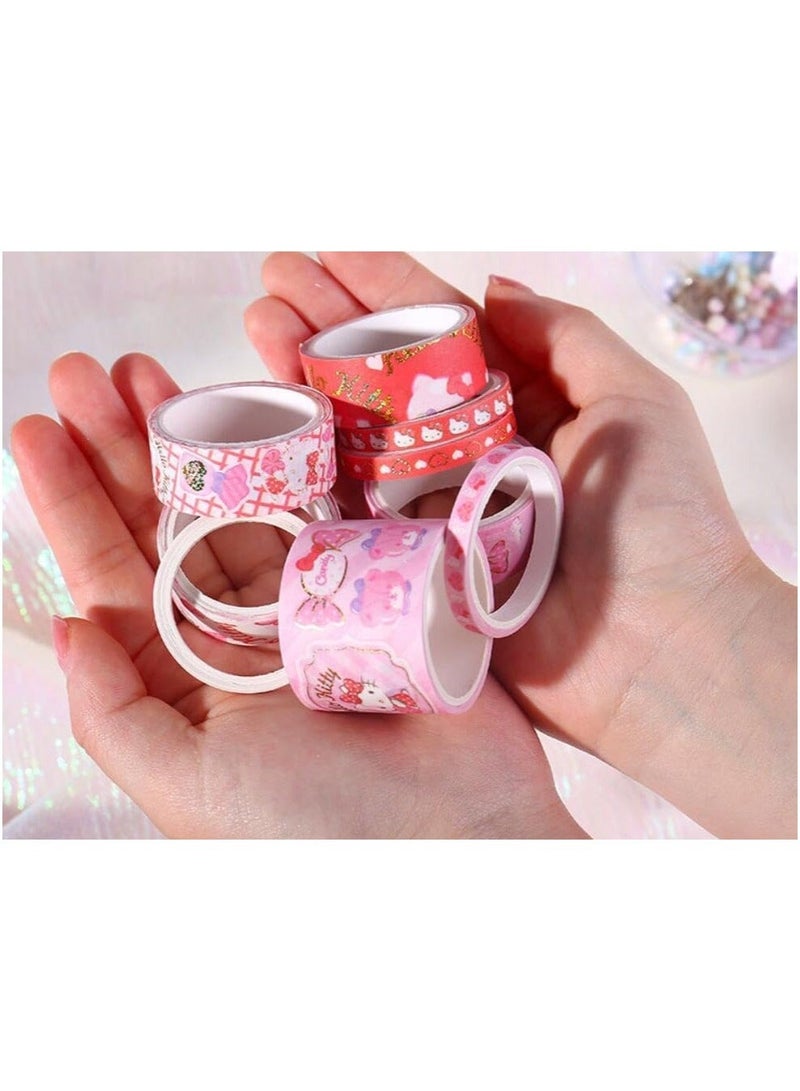 hello Kitty Sticker Tape Set for Laptop Water Bottle Travel Case Phone Skateboard - Vinyl Waterproof Kawaii Stickers Kids Adults Teenage Girls - Image 2