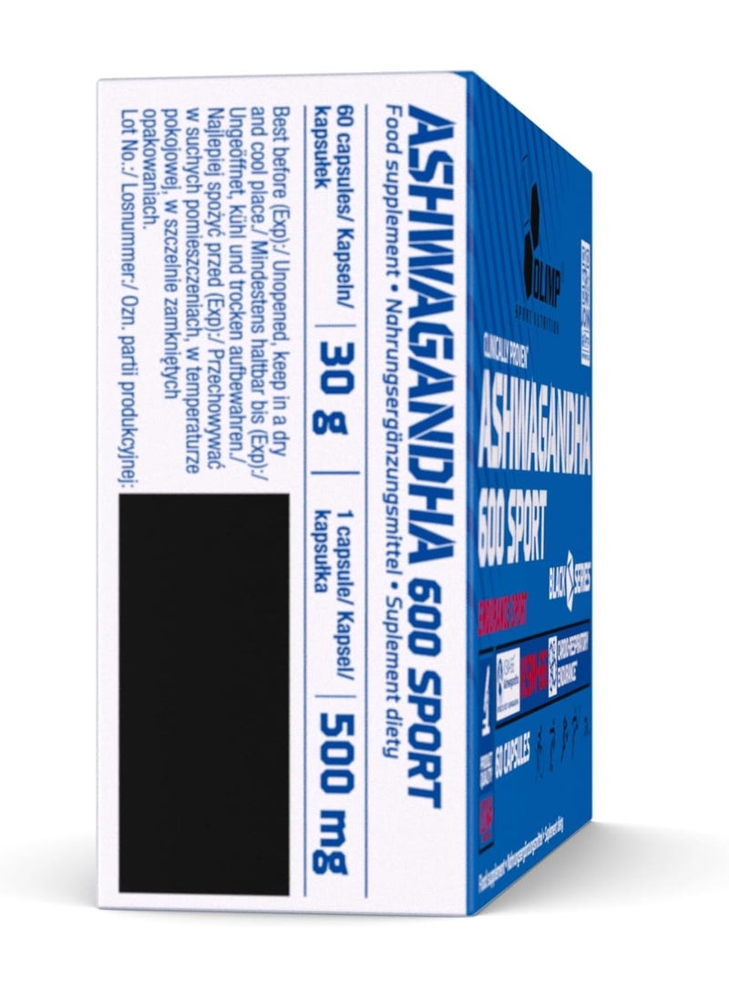 Olimp Ashwagandha 600 Sport, 60 Capsules | Standardized KSM-66® Ashwagandha Root Extract | Supports Energy, Reduces Fatigue & Enhances Physical Performance - Image 2