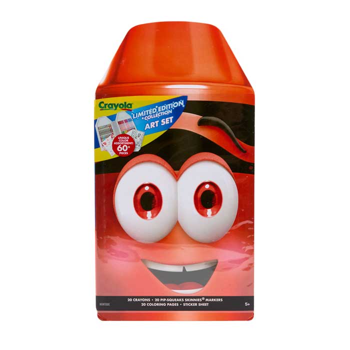 Crayola Red Limited Edition Art Case – Collectible Set with Retired & Classic Crayons, Pip-Squeaks Markers, Coloring Pages & Stickers | Portable Kids Art Kit & Gift for Creative Fun - Image 3