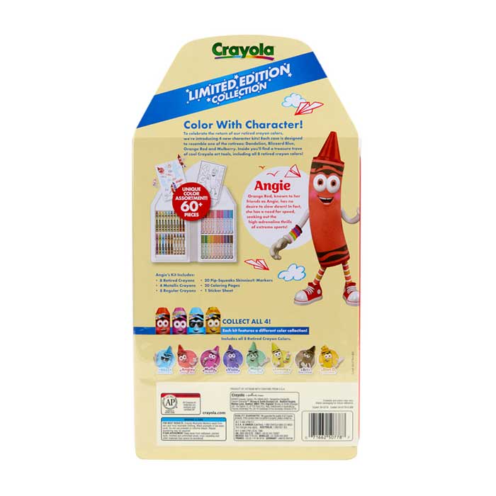 Crayola Red Limited Edition Art Case – Collectible Set with Retired & Classic Crayons, Pip-Squeaks Markers, Coloring Pages & Stickers | Portable Kids Art Kit & Gift for Creative Fun - Image 5