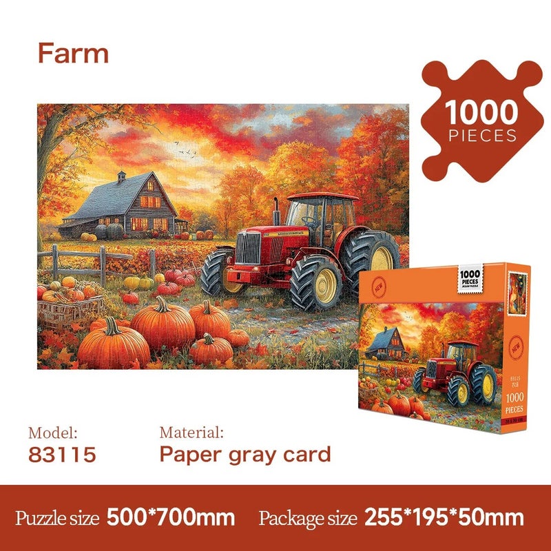 Bluejw Large  1000-Piece Adult Jigsaw Puzzle Educational Toy Made of Paper Rompecabezas Games for Adults - Image 1