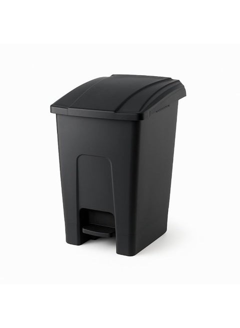 Planet 50 liter Garbage Container, Trash Basket with Foot Pedal & Handel,Hard Plastic Material, use in schools, hospitals, Universities, Malls,Black