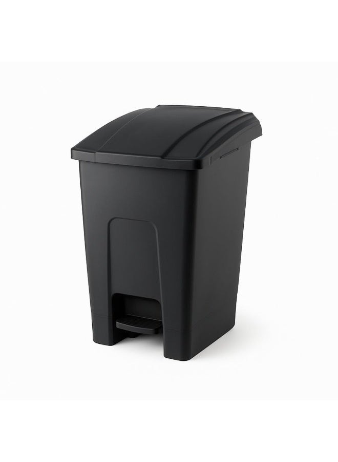 Planet 50 liter Garbage Container, Trash Basket with Foot Pedal & Handel,Hard Plastic Material, use in schools, hospitals, Universities, Malls,Black - Image 1
