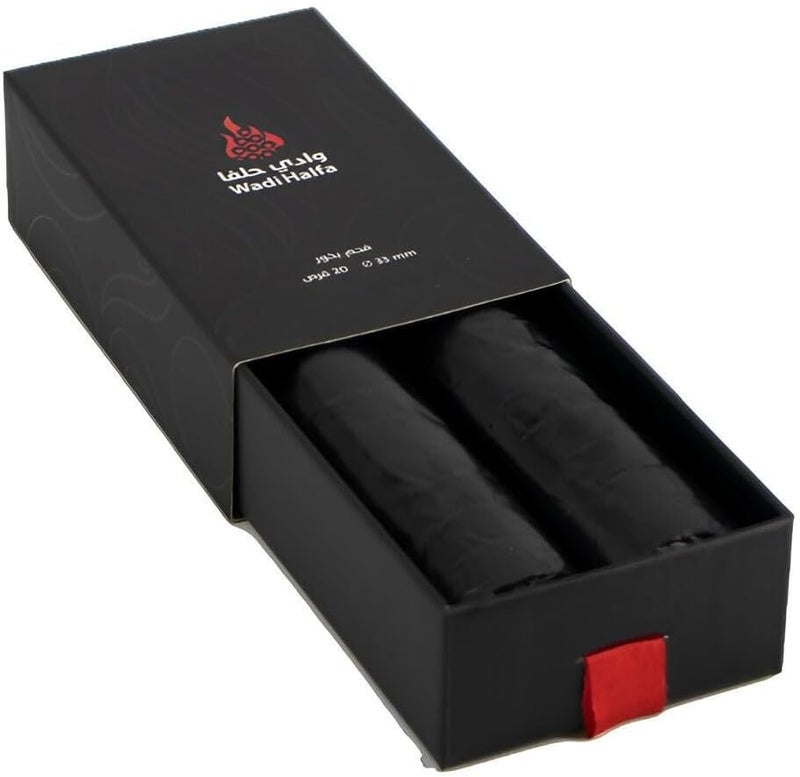 Wadi halfa Square Shape Incense Charcoal Discs, 20-Tablets, 33 mm Size, Black - Image 2