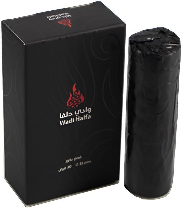 Wadi halfa Square Shape Incense Charcoal Discs, 20-Tablets, 33 mm Size, Black - Image 3