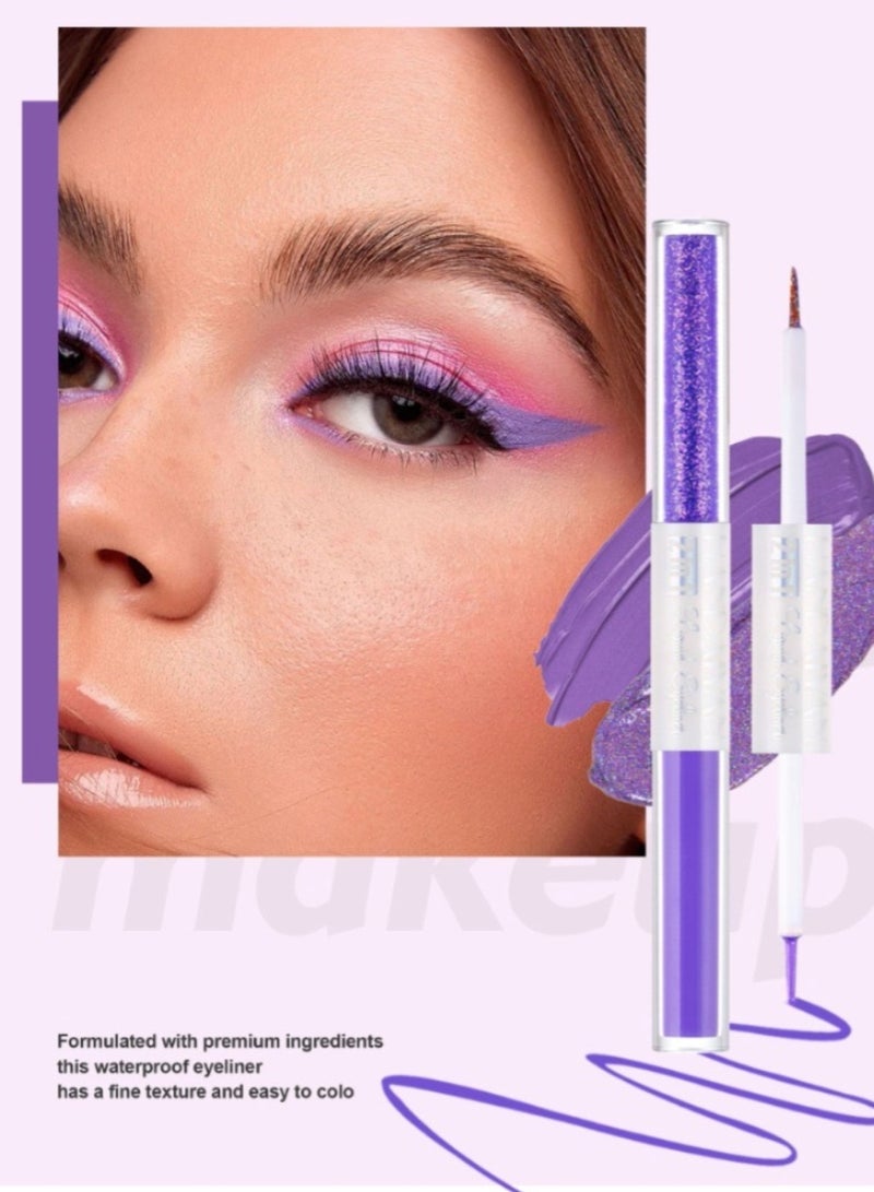 Huitich Double-Headed Colorful Eyeliner Set Ultra-Fine Tip Liquid & Water Pen - Image 5