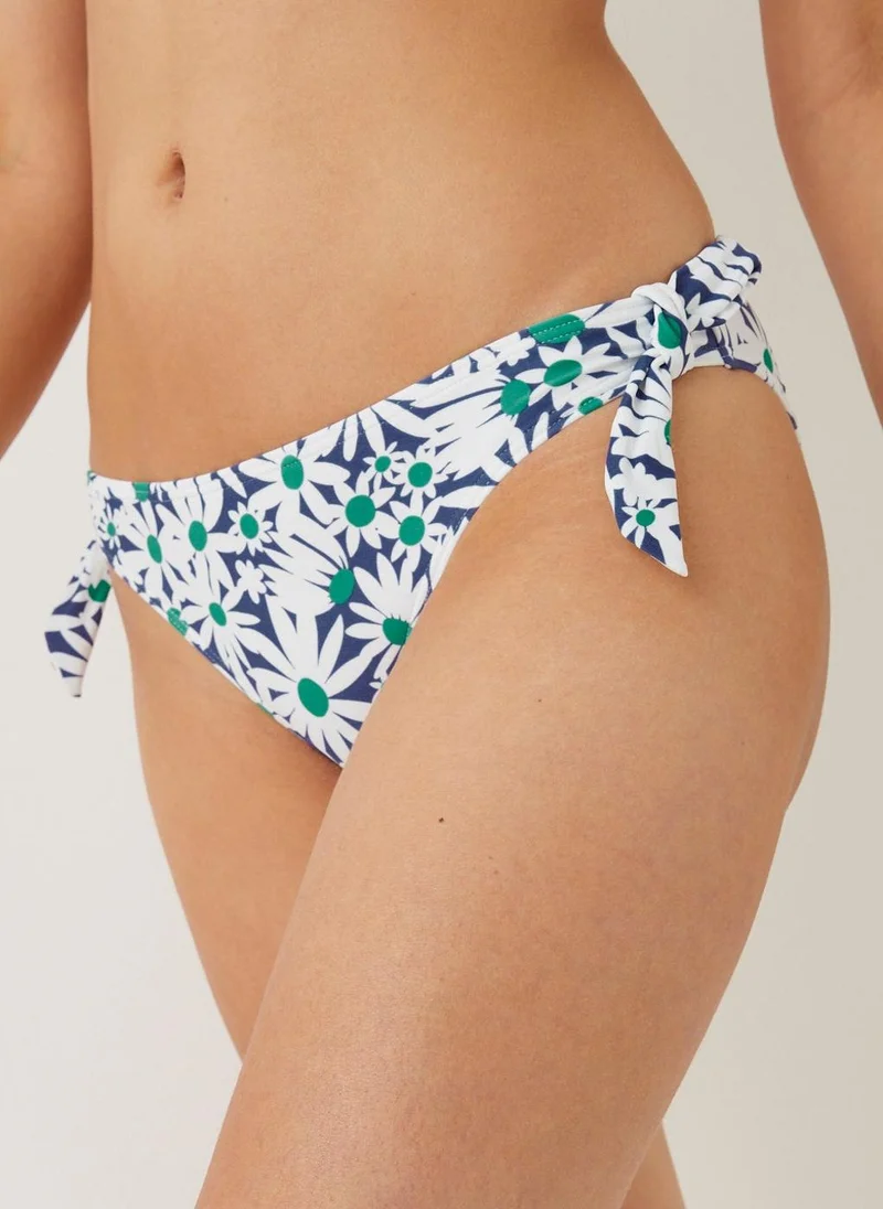 Matalan Lilac Daisy Print Twist Bikini Briefs