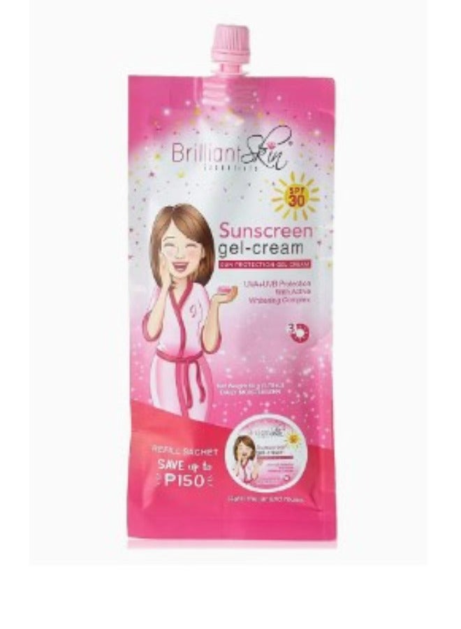 بريليانت سكين كريم جل بعامل حماية من الشمس SPF 30 زهري 50جرام