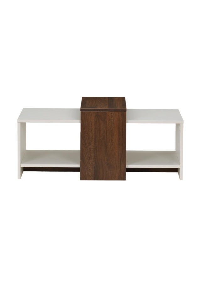 ROYALOAK Ivan Coffee Table | Engineered wood | Melamine finish | Bottom shelf | Dual color | Modern design | Wooden Coffee Table - Image 3
