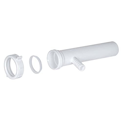 EZ-FLO 1-1/2 Inch x 8 Inch Branched Dishwasher Tailpiece, Slip Joint Connection for Tubular Drain Applications, 5/8 Inch OD Branch, White Polypropylene, 35311 - Image 3