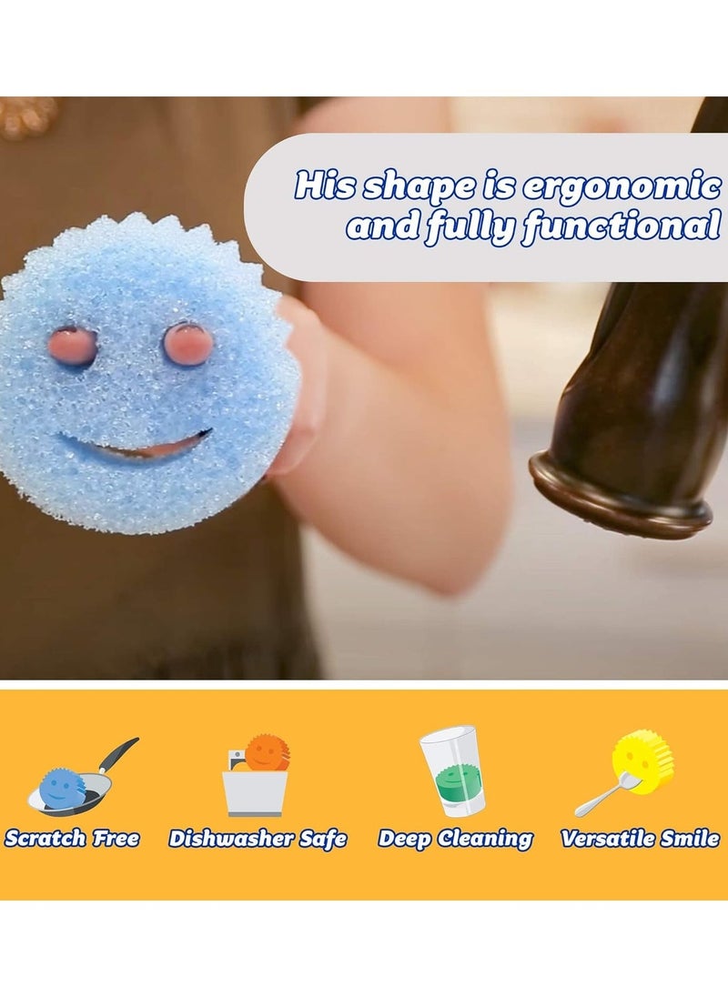 Scrub Daddy Sponge Set Scratch Free Sponges for Dishes and Home, Odor Resistant, Soft in Warm Water, Firm in Cold, Deep Cleaning, Dishwasher Safe, Multi-use, Functional, Ergonomic, 3ct - Image 2