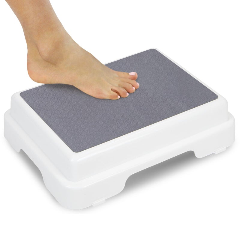Vive Bath Shower Step Stool (4.5") - Slip Resistant, Stackable, Indoor/Outdoor - Safety Stepping Stool Bathroom Aid for Adults, Handicap, Elderly, Seniors, Bathtub, High Beds, Kitchens - Nonslip - Image 1