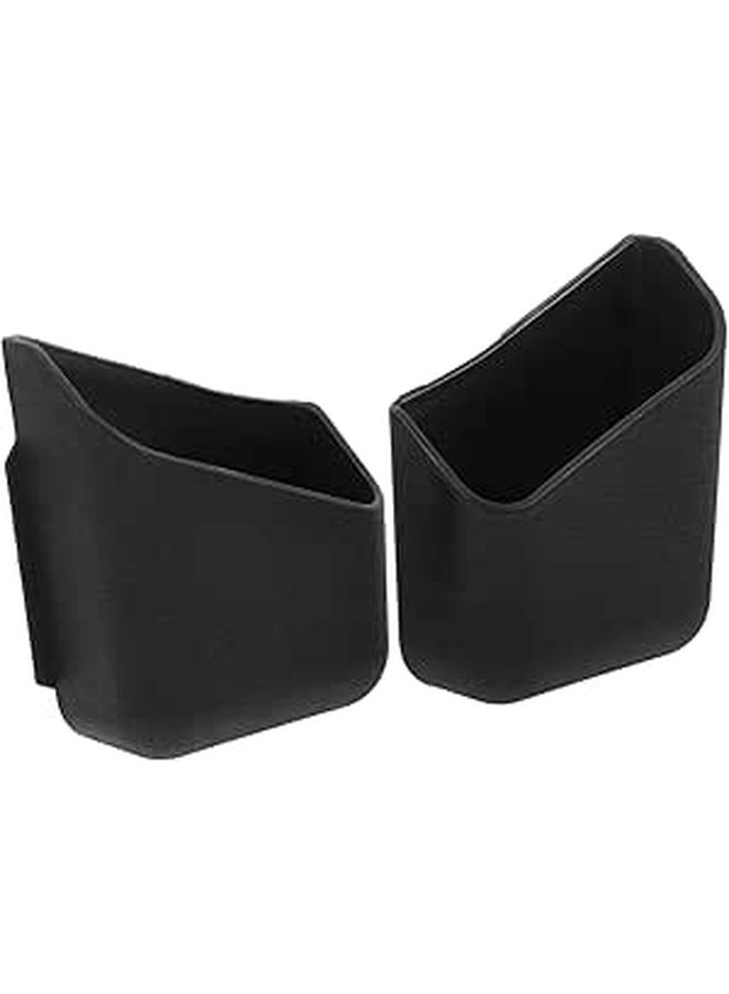 Black Car Organizer Storage Box Sticky Dashboard Backseat Cargo Trunk Container - Image 1