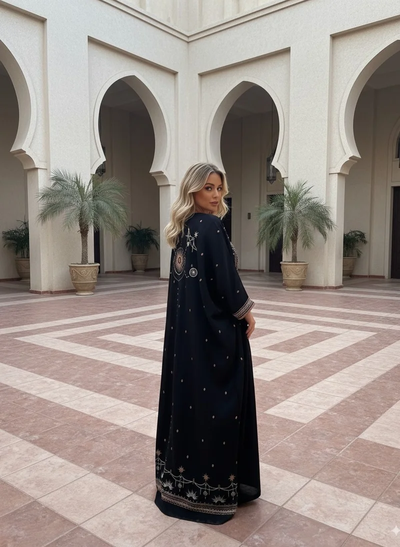 مشروع بلا اسم Layali - Back Show Stopper Abaya