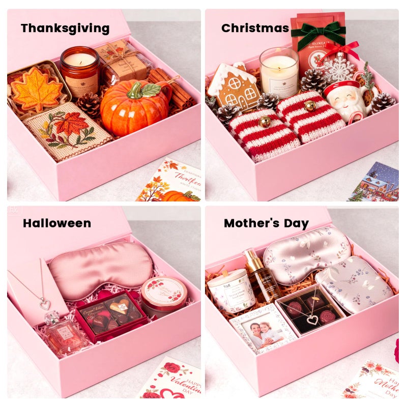 VGOODALL Pink Gift Box, 13x9x4 inches Gift Boxes For Presents With Lids and Magnetic Closure Collapsible For Bridesmaid Proposal, weddings, Anniversary Present - Image 3
