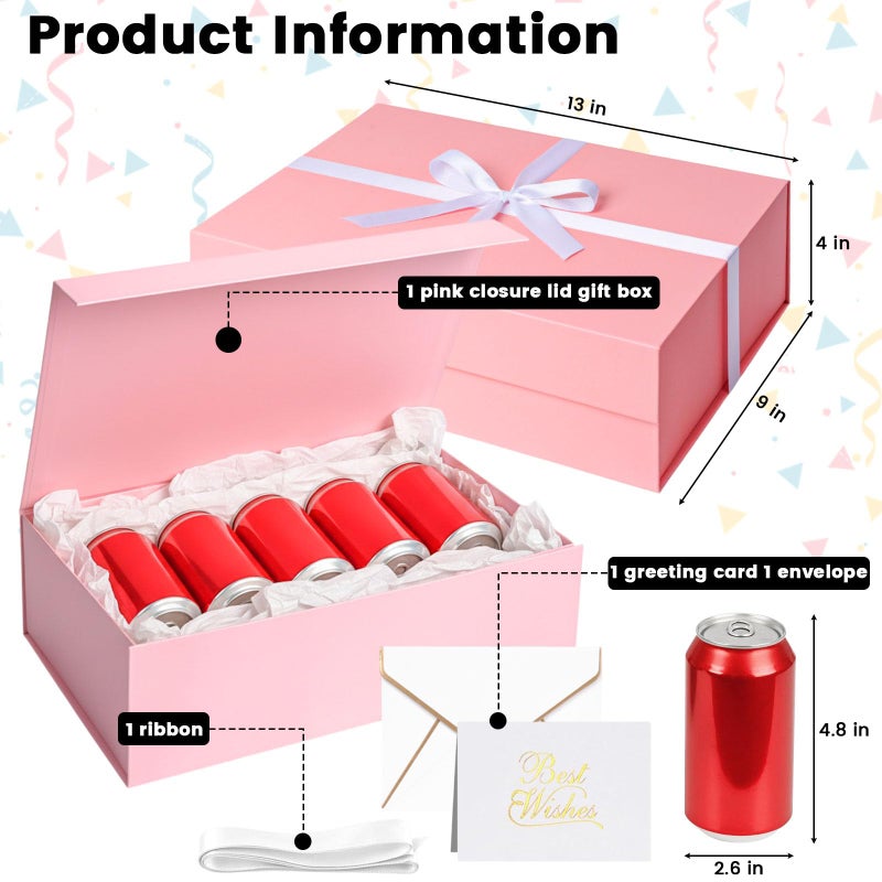 VGOODALL Pink Gift Box, 13x9x4 inches Gift Boxes For Presents With Lids and Magnetic Closure Collapsible For Bridesmaid Proposal, weddings, Anniversary Present - Image 4