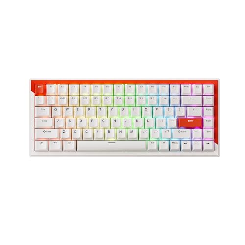DrunkDeer G75 Rapid Trigger Keyboard, Esports Gaming Keyboard - Magnetic Switch - Release Dual-Trigger Mode - Adjustable Actuation, 75% Design, White - Image 1