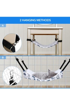 SYOSI Reversible Cat Hanging Hammock, 3 Pack Soft Breathable Pet Cage Hammock with Adjustable Straps and Metal Hooks, Double-Sided Hanging Bed for Cats Small Dogs Rabbits (23.6 x 20 Inches)  - Image 3