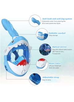 Diving Mask Children's Snorkel Mask Diving Mask Anti-Fog and Anti-Leak Technology Foldable Full Mask with 180° Field of View and Anti-Fog Shark Shape (Blue) - pzsku/Z673C2624826A99F19544Z/45/_/1726108985/a523093c-4379-4795-a711-ce7ee51a533a