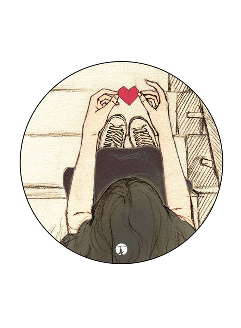 Girl Printed Mouse Pad Multicolour