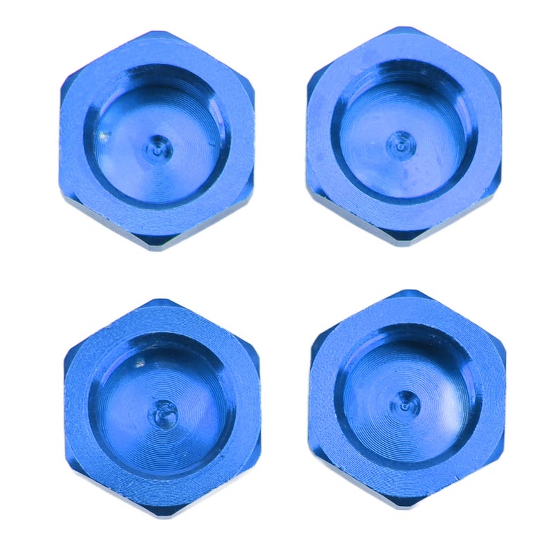 4pcs 1/8 RC Hex Hub Nuts Dustproof Lightweight 17mm Aluminum Wheel Hex Drive Hub AdaptorBlue - Image 3
